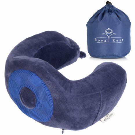 NEW MULTI-FUNCTION DESIGN U - Shaped Neck Pillow - The Best Memory Foam Travel Neck Pillow - Ideal For Sleeping, Driving, Flights, Work & More - Contour Neck Pillow For Men & Women