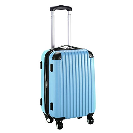 Goplus GLOBALWAY 20" Expandable ABS Carry On Luggage Travel Bag Trolley Suitcase