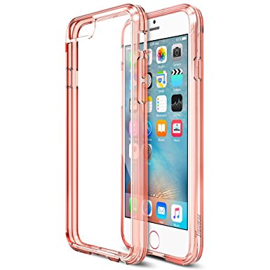 iPhone 6S Plus Case, Trianium [Clear Cushion] iPhone 6 Plus Clear Case Bumper (5.5 Inch)[Scratch Resistant] Shock-Absorbing Hard Back Panel For Apple iPhone 6/6S Plus (2014/2015) - Rose Signature