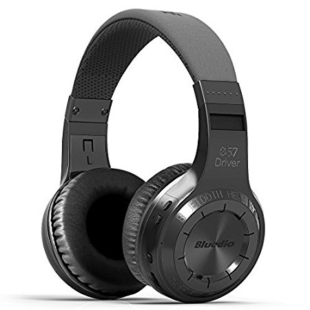 Bluedio H-Turbine Bluetooth stereo headphone Wireless headphones Bulit-in microphone BT4.1 headset Powerful bass Enjoy your music On-ear headphones -Retail package Global release (Black)