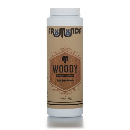 Woody Talc Free Body Powder for Men. Scented with cedarwood and tea tree essential oils. The finest talcum free powder made from natural and botanical ingredients, exceeds the performance of all other body powders.