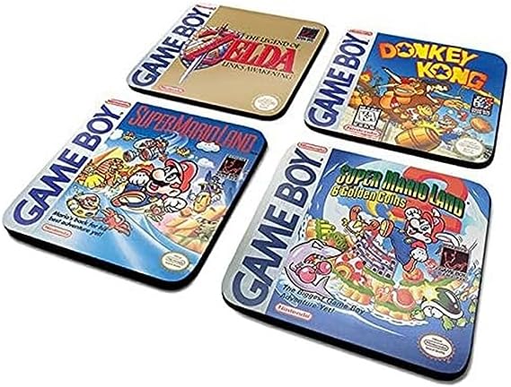 Nintendo Gameboy Classic Collection 4" Coaster Set, Multi-Colour