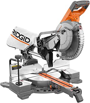 Ridgid R4210 15 Amp 10 Inch Corded Dual Bevel Sliding Miter Saw with 70° Miter Capacity