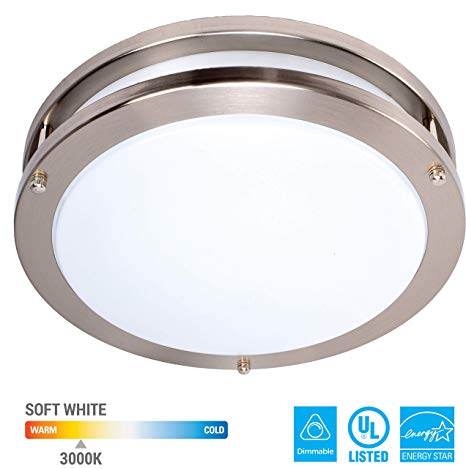 KOR 14-Inch LED Ceiling Light Fixture - 21W, 1500lm, 3000K (Soft White Color) Dimmable Light Energy Efficient and Easy Installation - Ideal for Living Room Bedroom Kitchen Hallway