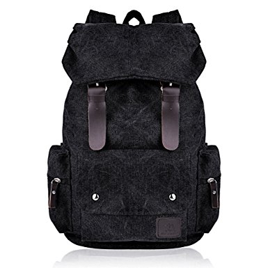 Vbiger Casual Canvas Backpack for Girls and Boys Book Bags