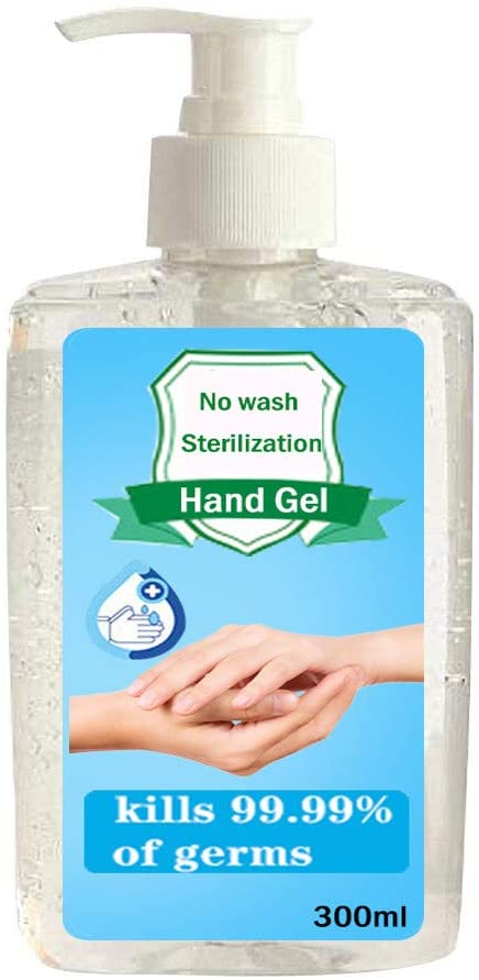 Samury Hand Sanitizer Gel with Pump No Rinse Foam Hand Soap Gel Kill 99.99% of Dirty Stuff Hand Sanitizers Alcohol-Free Wash-Free Disinfecting Cleaner 300ml