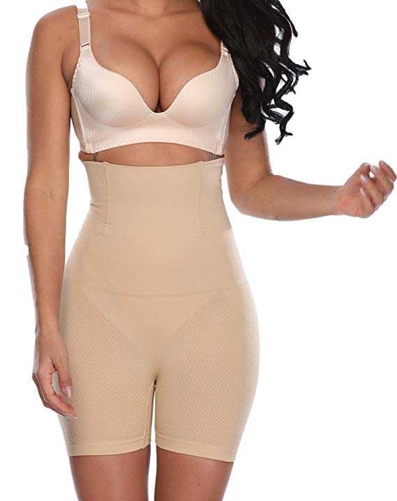 CROSS1946 Hi-Waist Cincher Tummy Control Thigh Slimmer Seamless Control Panties Butt Lifter Body Briefer