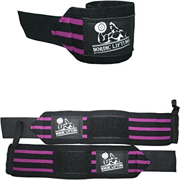 Wrist Wraps (1 Pair/2 Wraps) for Weightlifting/Cross Training/Powerlifting/Bodybuilding - For Women & Men - Premium Quality Equipment for the Absolutely Best Hand Strength & Support - 1 Year Warranty