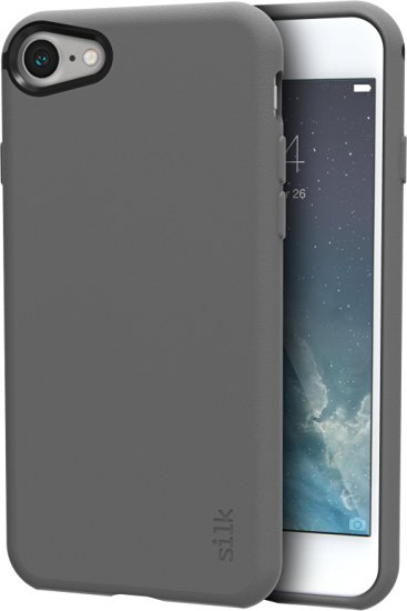 Silk iPhone 7 Grip Case - Base Grip for iPhone 7 [Slim Fit Lightweight Protective No-Slip Cover] - Gunmetal Gray