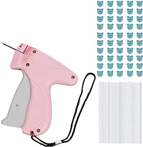 Quick Clothing Fixer,Quilt Tacking Gun,Mini Quick Repair Garment Sewing,Micro Stitch Gun,Mini Stitch Hemming Gun for Clothes,Micro Tagging Stitch Tool for Clothing(Pink)