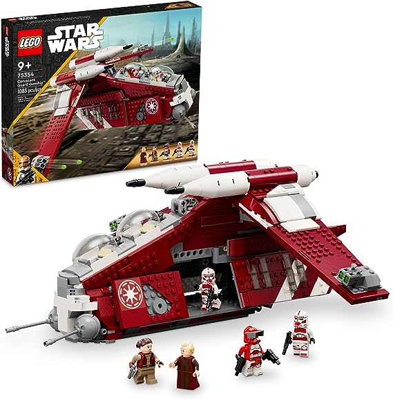 LEGO Star Wars: The Clone Wars Coruscant Guard Gunship 75354 Buildable Star Wars Toy for 9 Year Olds, Gift Idea for Star Wars Fans Including Chancellor Palpatine, Padme and 3 Clone Trooper Minifigures