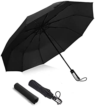 Umbrella, InaRock 10 Ribs Auto Open/Close Windproof Umbrella, Waterproof Travel Umbrella, Portable Umbrellas with Ergonomic Handle
