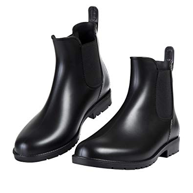 Asgard Women's Short Rain Boots Waterproof Slip On Ankel Chelsea Booties