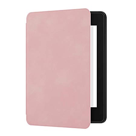 Ayotu Skin Touch Feeling Case for Kindle Paperwhite 2018 - Durable Soft Artificial Leather Cover with Auto Wake/Sleep - Fits Amazon The Latest Kindle Paperwhite Case (10th Generation-2018),K10 Pink