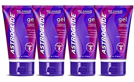 Astroglide Gel Personal Lubricant Super Slick Gel Formula Glides on Like Liquid Velvet and Easily Rinses Off in Water : Size 4 Oz. (Pack of 4) by Astroglide