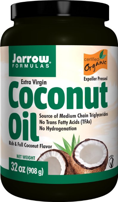 Jarrow Formulas Coconut Oil 100% Organic  Extra Virgin, Supports Cardiovascular Health, 32 fl. Oz.