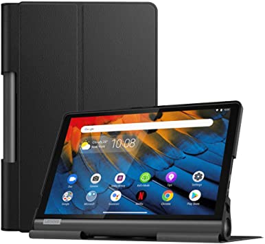 MoKo Case Fit Lenovo YOGA Smart Tab 10.1(YT-X705F), Ultra Lightweight Slim Smart Shell Stand Cover Case for Lenovo YOGA Smart Tab 10.1(YT-X705F) Tablet - Black