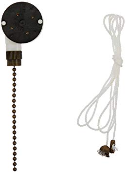 Westinghouse 3 Speed Fan Switch with Antique Brass Pull Chain