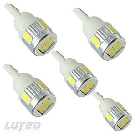 LUYED 5 x T10 3W 6 SMD 5630 5730 Super Bright White 194 168 2825 W5W LED Car Lights Bulb