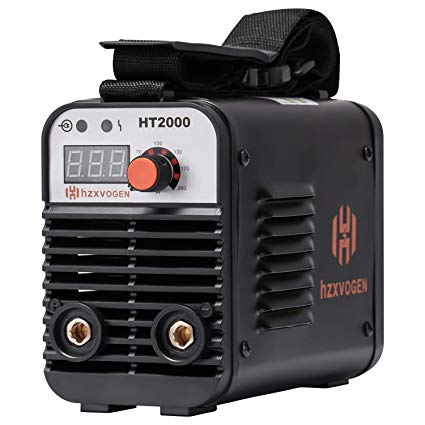 HZXVOGEN 110/220 Welder Dual Volt Arc Stick Welding Machine 60% Duty Cycle Mini Portable Inverter Welder with Electrode Holder Earth Clamp 30A Cable Adapter (Model: HT2000)