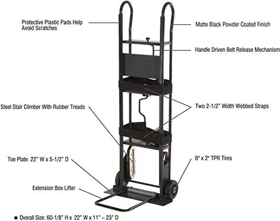 Pack-N-Roll 85-038 Appliance Hand Truck Pound, 800 lbs Capacity