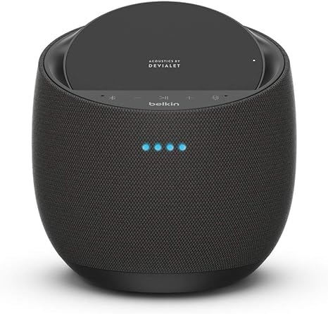 Belkin SoundForm Elite Hi-Fi Smart Speaker   Wireless (Voice-Controlled Bluetooth Speaker, Amazon Charger Alexa Speaker, Sound Technology by Devialet, AirPlay2 Enabled) - Black