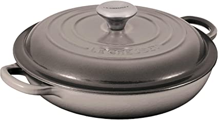 Le Creuset LS2532-227FSS Signature Enameled Cast-Iron Braiser, 1-1/2 quart, Oyster