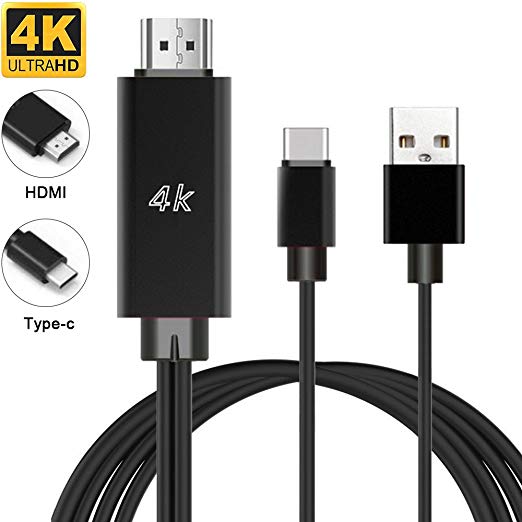 USB C to HDMI Cable, Weton Type C to HDMI DisplayPort Adapter USB C Charging Cable((Thunderbolt 3 Compatible) for 2015/2017/2016 MacBook Pro, 2017 iMac, Galaxy S8/S8 Plus, ChromeBook Pixel