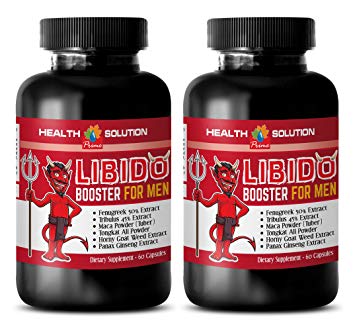 Steel libido red for men - LIBIDO BOOSTER FOR MEN - Tribulus herbal supplements - 2 Bottles 120 Capsules