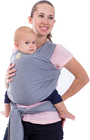 Baby Wrap Carrier by KeaBabies - All-in-1 Stretchy Baby Wraps - Baby Sling - Infant Carrier - Babys Wrap - Hands Free Babies Carrier Wraps | Great Baby Shower Gift (Classic Gray)