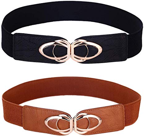 Beltox Womens Belts Elastic Stretch Cinch Plus Fashion Dress Belts for ladies