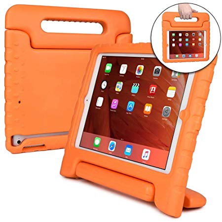 Cooper Dynamo [Rugged Kids Case] Protective Case for iPad Air 1 | Child Proof Cover with Stand, Handle, Screen Protector | A1474 A1475 A1476 (Orange)