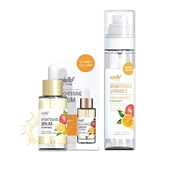 epielle Vitamin C Serum & Mist For all skin types, 100% Vegan & Cruelty-Free |Summer Skincare, Spa Gifts, Gift set| (Vitamin C Serum + Mist)