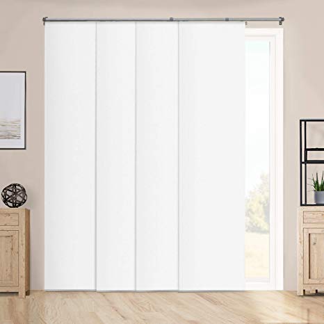 CHICOLOGY Cordless, Adjustable Sliding Panels, Cut to Length Vertical Blinds, Performance White (Room Darkening) -Up to 80" W X 96" H