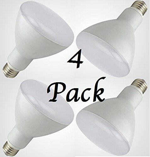 4 Pack Bioluz LED BR40 LED Bulb Non Dimmable LED Bulb 85W Equivalent (Uses 12W) 2700K (Warm White) 900 Lumens UL Listed SEE Series (Pack of 4)