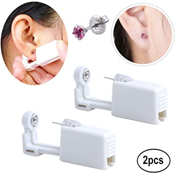 Ear Piercing Gun Earring Disposable Ear Stud Gun Sterile No Pain Ear Piercing Gun 2 Pack (272)