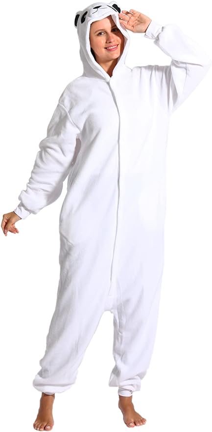 Adult Bear Onesie Animal one-piece Pajamas Cosplay Animal Homewear Sleepwear Jumpsuit Costume for Women and Men…