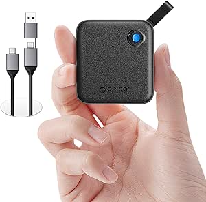 ORICO Portable SSD 1 TB with 2 in 1 USB C Cable, External Solid State Drives, Up to 460MB/s, Status Indicator, Reliable Storage for USB-C Smartphone, Tablet, PC - B5PLUS