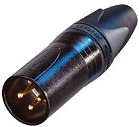 Neutrik NC3MX-B 3-Pin M Cable MT XLR, Black with Gold Contacts