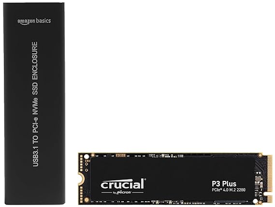 Crucial® P3 Plus 1000GB 3D NAND NVMe™ PCIe® M.2 SSD Bundle