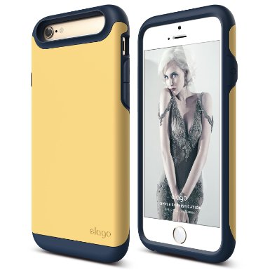 iPhone 6S Case, elago® [Duro][Jean Indigo / Creamy Yellow] - [Premium Tough Armor][Heavy Shock Absorption][Dual Layers] - for iPhone 6/6S