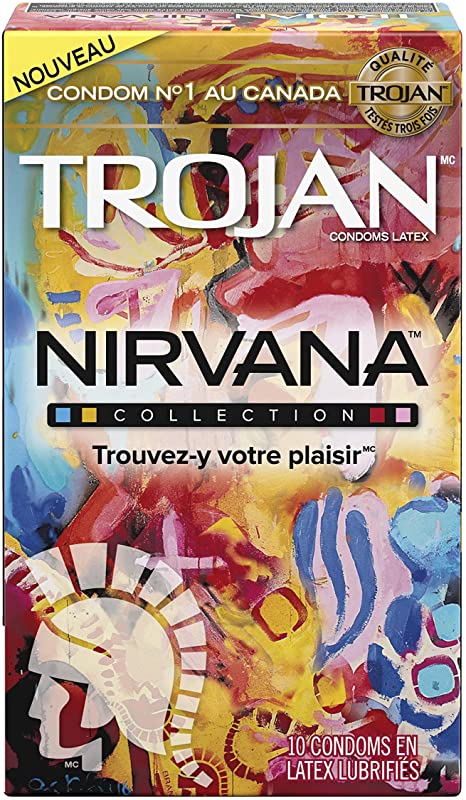 TROJAN Nirvana Collection Variety Pack Lubricated Latex Condoms, 10 Count