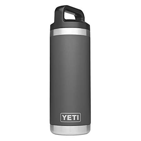 YETI Rambler 18 oz Stainless Steel Vacuum Insulated Bottle with Cap, Charcoal