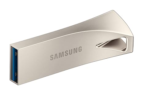 SAMSUNG BAR Plus 3.1 USB Flash Drive, 128GB, 400MB/s, Rugged Metal Casing, Storage Expansion for Photos, Videos, Music, Files, MUF-128BE4/APC, Titan Grey