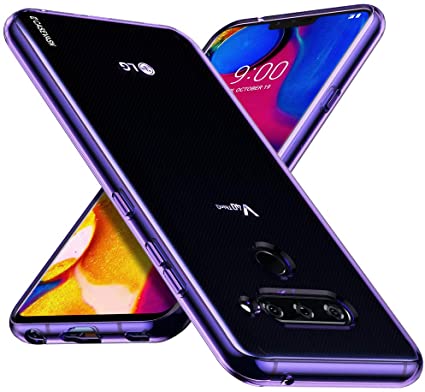 CASEVASN LG V40 ThinQ Case, [Slim Thin] Anti-Scratches Flexible TPU Gel Rubber Soft Skin Silicone Protective Case Cover for LG V40 ThinQ (Purple)