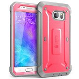 Galaxy S6 Case SUPCASE Full-body Rugged Holster Case with Built-in Screen Protector for Samsung Galaxy S6 2015 Release Unicorn Beetle PRO Series - Retail Package PinkGray