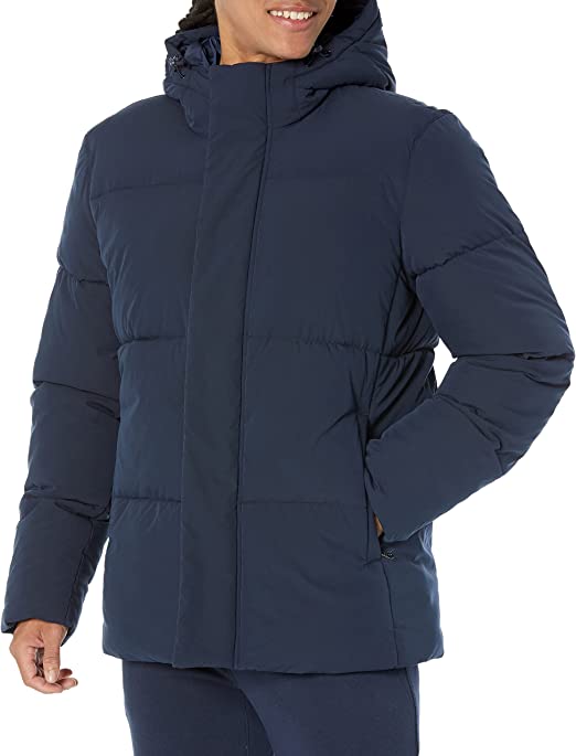 Amazon Essentials Men's Mid-Length Hooded Puffer (Available in Big & Tall)