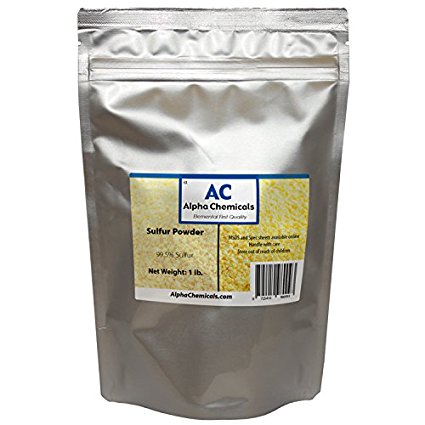 Sulfur Powder (Brimstone) - 99.5% Pure - 1 Pound