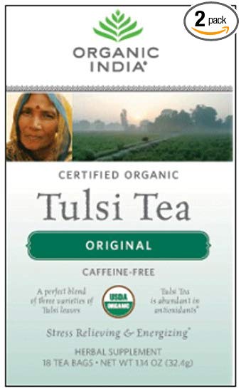 Organic India Tulsi Tea, Original, 18 Count (Pack of 2)