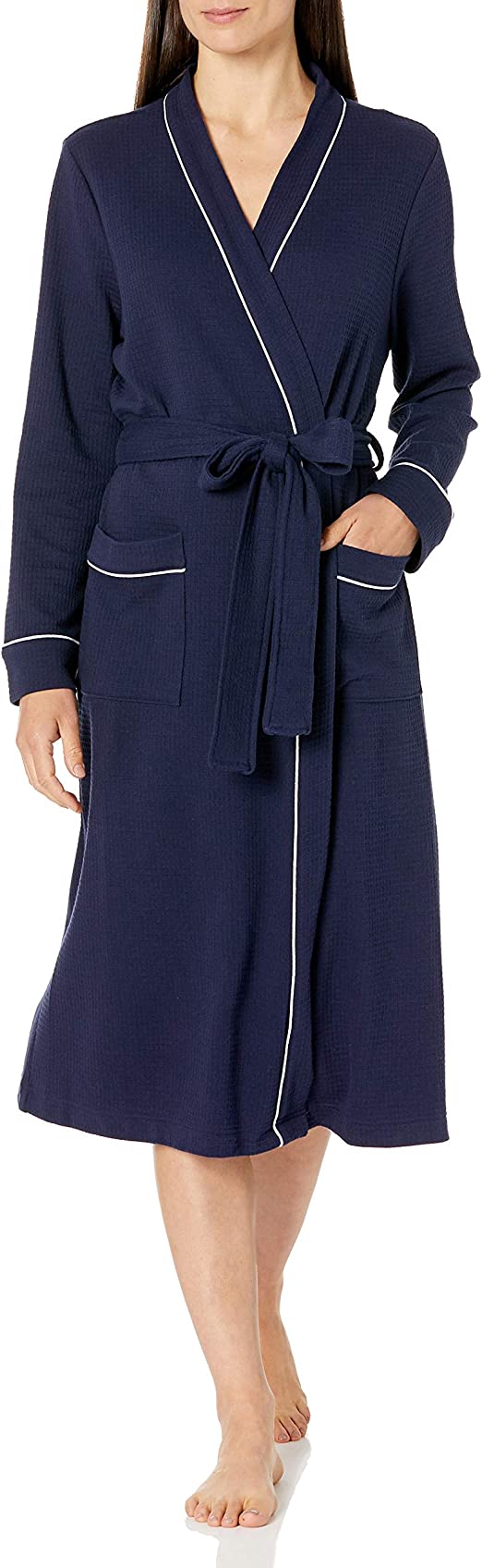 Amazon Essentials Women's Lightweight Waffle Full-Length Robe